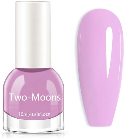 Light Purple Nail Polish - Mauve Nail Varnish Quick Dry - Purple Pink Spring Summer Nail Polish - 10ml Pastel Color Oil-Based Fingernail Polish Non Gel Long-Lasting DIY Salon Gift for Women