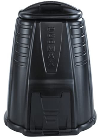 Outdoor Garden Compost Bin 220L, Strata GN332 Cylindrical Composter with Hatch Door