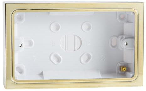 Varilight - 2 Gang Pattress Wall Box (for surface mounting) Brass Effect Finish - YBDB