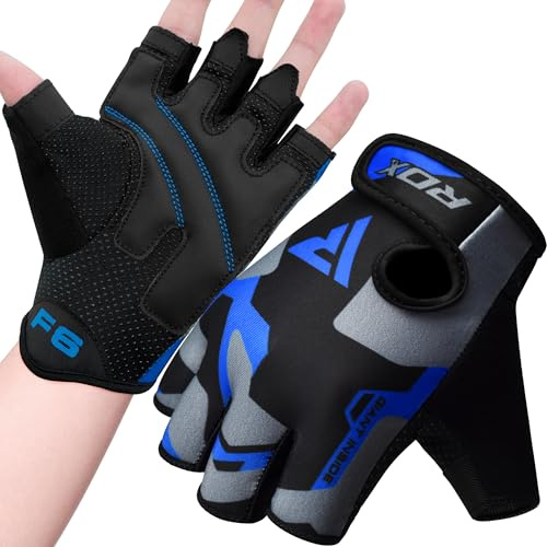 RDX - Handschuhe für Fitnessstudio, Gewichtheben, Bodybuilding, Fitness, Training XL blau