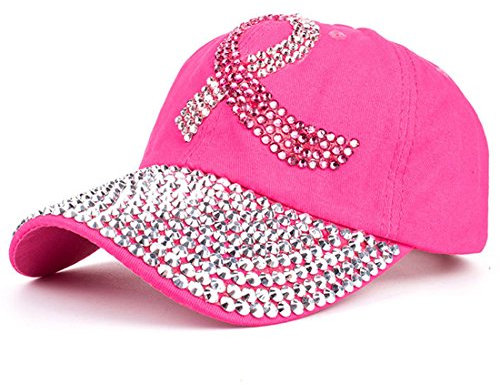 XRDSS Damen Baseball Cap Mädchen Frauen Strass Sommer Outdoor Kappe (Hot Pink)