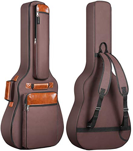 CAHAYA Guitar Bag 40 41 42 In 6 Pockets Guitar Case Water Resistent Oxford Cloth 0.5 In Extra Thick Sponge Padded for Acoustic Classical Guitar with Anti-theft Pocket CY0150