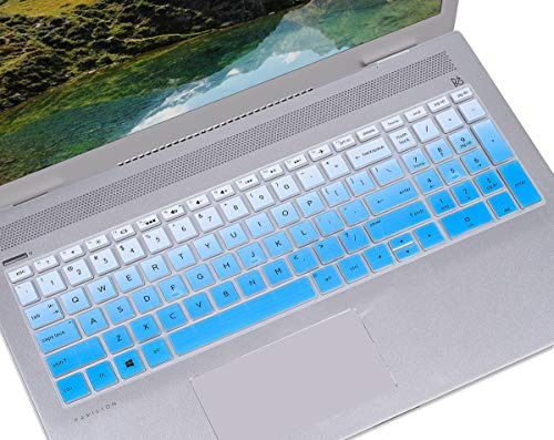 Tastaturabdeckung für 15,6 Zoll HP 15-ef/dw/cs/db/dy 15-ef1023dx/ef1013dx/ef2127 15-dw3033dx 15-db0069wm 15-CS3076nr, HP 15t-dy/dw 15t-dy200 0 15t DW300/DW200 Tastatur-Schutzfolie, HP Envy x360, Blau