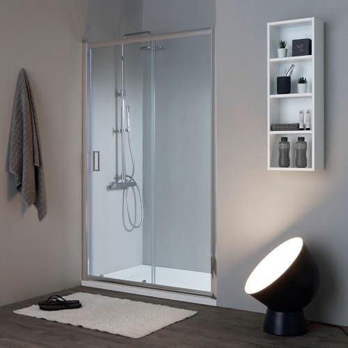Kiamami Valentina - Puerta de ducha nicho 120 cm cristal transparente 6 mm | New Giada