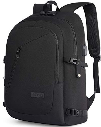 Laptop Rucksack Herren,17 Zoll Laptop Anti Diebstahl Rucksack Tasche Schulrucksack Business Notebook Rucksack Wasserdicht mit USB,Geschenk für Männer,Arbeit Reisen Schüler Jungen Teenager Schwarz