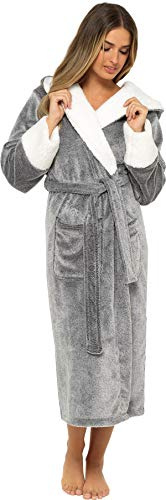 KATE MORGAN Ladies Soft & Cosy Hooded Dressing Gown