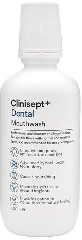 Clinisept+ Dental Professional-Grade Mouthwash – High Purity Hypochlorous Oral Rinse, Alcohol-Free, Sting-Free, Non-Cytotoxic Formula for Daily Oral Hygiene (2oz)