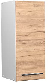 Vicco Hängeschrank Fame-Line, Goldkraft Eiche, 30 cm | 1 Tür · Soft-Close · 2 Einlegeböden · Metallgriffe · ✓ Praktischer Stauraum