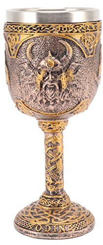 Zerodis Coupe de Bière en Acier Inoxydable pour Cocktails, Tasse de Calice en Relief | Coupe de Nordique Viking Vintage | pour Cocktails, Whisky, Vin Rouge