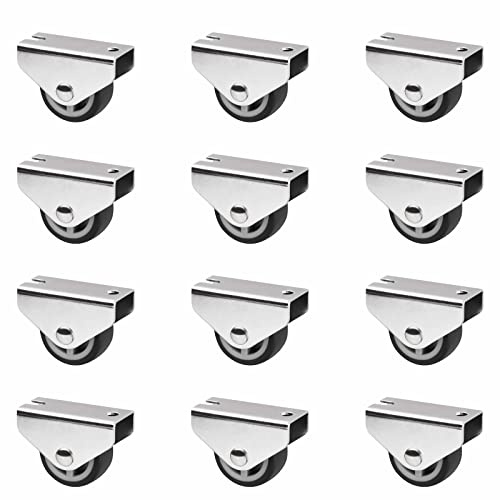 SOTECH 12er Set Kastenrolle PASSAU Ø 30 mm dunkelgrau Transportmöbelrolle | für Unterbaumontage leise und bodenschonend Ideal für Bettkästen und Bodenschubladen