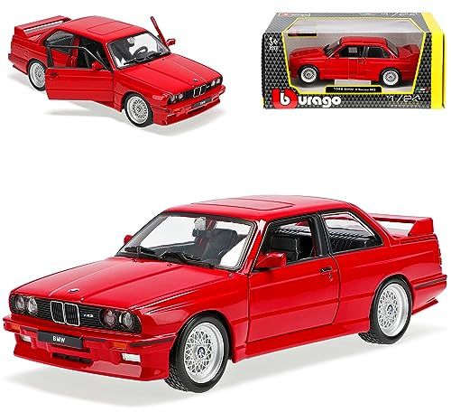 Generisch B*M*W 3er E30 M3 Coupe Rot 1982-1994 1/24 Burago Modell Auto