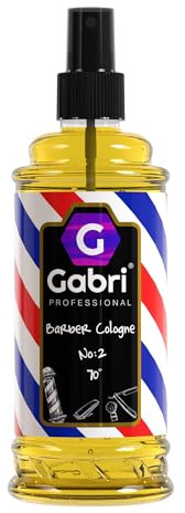 Gabri No2 After Shave Barber Cologne 400 ml - 70° Eau de Cologne für Herren, Friseur Köln, Entspannend, Beruhigend, Wohltuend, Erfrischend
