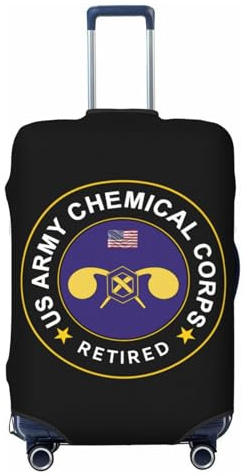 US Chemical Corps Retired Protect Your Luggage in Style with Our Suitcase Cover - Ideal for Travelers and Business Trips! Medium