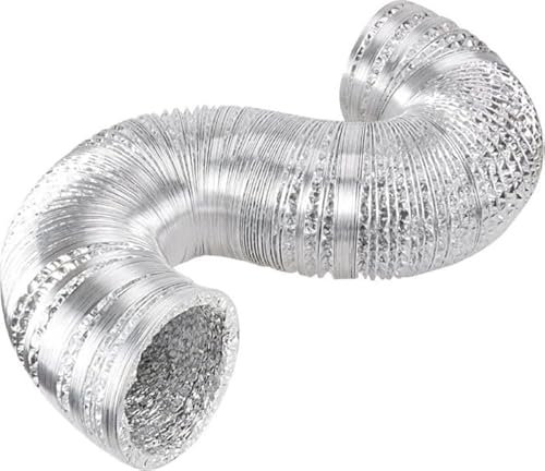 Whisper - Flexibler Aluminium Lüftungsschlauch - Ø 125 mm - 6 Meter Länge - Nicht isoliert - Hochwertige Qualität für vielseitige Anwendungen