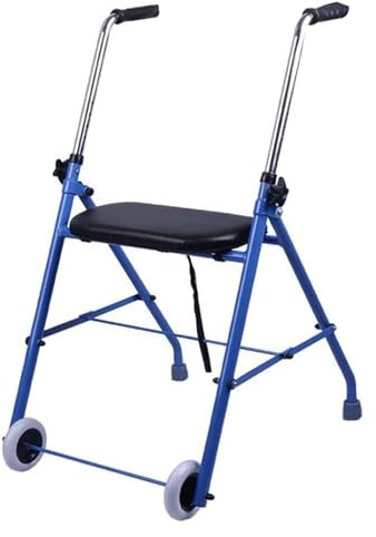 Gehbock, Gehhilfe, Leichtgewicht Gehgestell, Aluminiumroller mit Sitz, höhenverstellbar, faltbar, leichter und kompakter Mobilitätsrahmen for Senioren