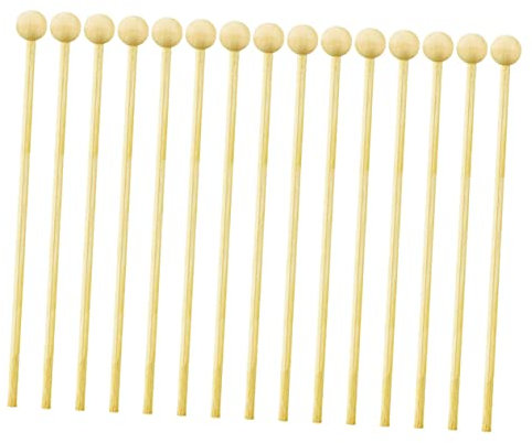 COLLBATH 50stücke Holz-lutscherstäbe Mit Kugel Für Deko-kuchenstangen Und Schokoladen-DIY-stäbchen Rührstäbe Für Bonbonherstellung