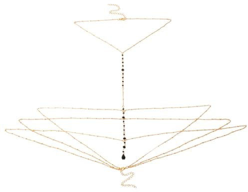LIFKOME Stilvolle Quasten-körperkette für Damen Modische Halskette Exquisiter Schmuck für Kleid und Tanz