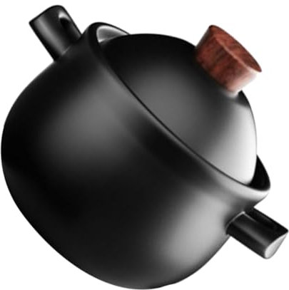 Cabilock Pentola in Ceramica Con Coperchio Pentola Per Brasare Zuppe e Porridge Materiale Resistente Per Cucinare in Casa e Ristoranti Distribuzione Calore Uniforme