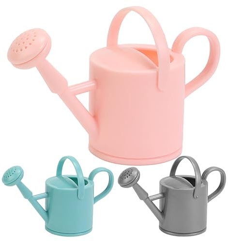 3 Pezzi Annaffiatoio Bambini, Irrigazione per Piante da Giardino Annaffiatoio Piccola, Giocattolo da Bagno, Attrezzo Giardinaggio con Impugnatura Comfort