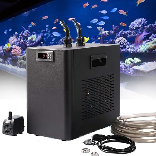 Aquarium Kühler Wasser Kühlung, einstellbar, kommerzielle Maschine, 160 l/300 l/500 l, hydroponisch, intelligent, konstant, Frisch-/Salzwasser, mit Pumpe und Schlauch, 500 l