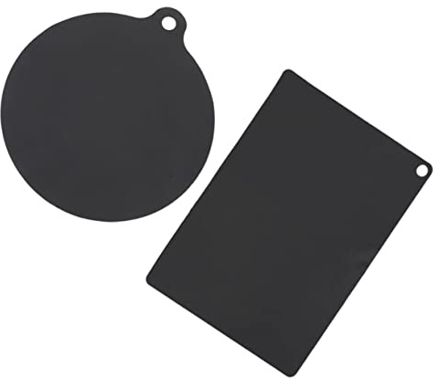 MUELODSIC 2Pcs Heat Resistant Silicone Cooker Pads Oil Induction Cooktop Mats Non Slip Protective Countertop Heat Mats Reusable Round Rectangular