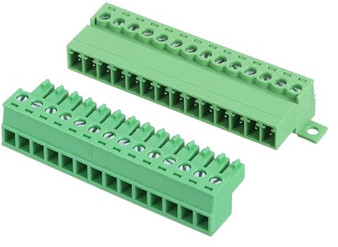 QUARKZMAN 1 Satz PCB-Klemmleiste, 3.81mm 14-Polig Leiterplatten 300V 8A | Klemmenblöcke Stecker und Steckdosen Kits