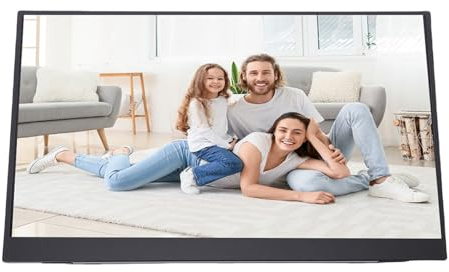 ZDAGELD Pantalla Portátil de 15,6 Pulgadas, 1080P HD WiFi USB C HD Interfaz Multimedia Segunda Pantalla Externa con Soporte Integrado 2 Altavoces para PC Portátil, de Viaje