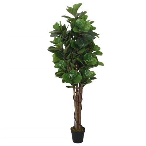 Genérico Higuera de Hojas de violín Artificial 96 Hojas Verde 80 cm,Casa y jardín,Decoración,Flora Artificial,Verde,3.6 kg,359011