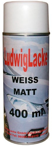 Standardspray 1 Lackspray Weiss matt 400 ml je Spraydose