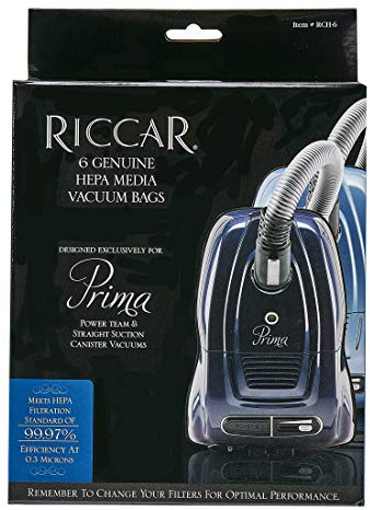 Genuine Riccar Prima Canister HEPA Media Bags # RCH-6 (6 pk)