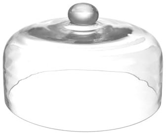 HENDI Cloche aus Glas, Transparent Glas, Speisen spektakulär präsenteren mit der Räucherpiste, ø275x(H)140mm, Glas