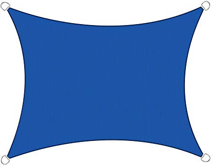 Green Bay Sun Shade Sail Garden Patio Yard Party Sunscreen Awning Canopy 98% UV Block Rectangle Blue 4x3m