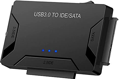 Bolwins L40CS USB 3.0 zu IDE/SATA Docking Konverter – Externer Festplattenadapter für 2.5 und 3.5 HDD/SSD, USB 3.0 zu SATA/IDE Adapter mit Netzschalter und Stromversorgung