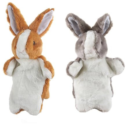TOYANDONA 2 Stücke Häschen Hand Kaninchen Handpuppe Handpuppe Kaninchen Kaninchen Handpuppe Puppen Kuscheltiere für Ostergeschenke