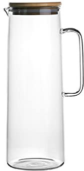 Karaffe Glaskrug mit Deckel Eistee Tee Pitcher Wasserkanne Heißer kaltes Wasser EIS Tee Wein Kaffee Milch und Saft Getränke Carafe Wasserflasche