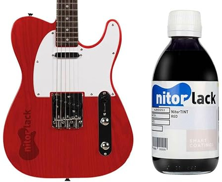 Gitarren Beize / Woodstain Cherry Red / Rot auf Nitrobasis 250 ml Flasche