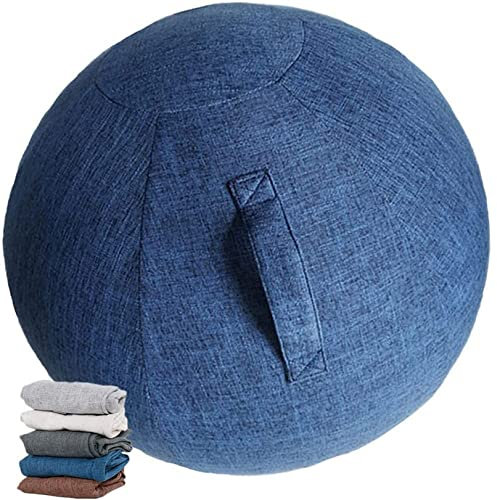 WoCOyo Yoga Ball HüLle Staubdicht Gymnastikball hüLle für Sitzball, rutschfest Faltbare SitzbäLle 55/65/75 cm StoffüBerzug, für Fitnessball, Pilates, BüRoball, Balanceball,003,75cm