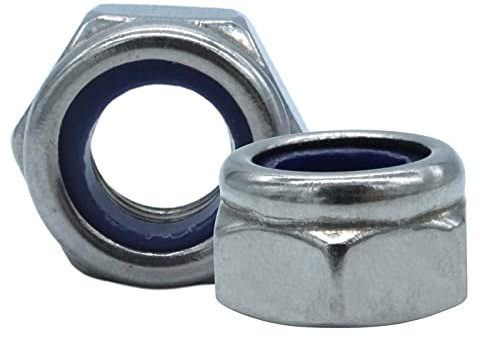 EZOTec - 30 Stück Sicherungsmuttern niedrige Form M6 DIN 985 (ISO 10511) - Edelstahl V2A A2 - Schlüsselweite (SW) 10 - Stoppmutter