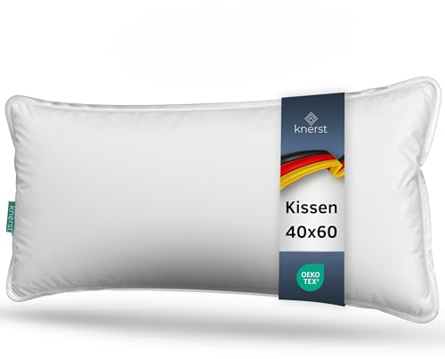 KNERST® Kissen 40x60 cm Made in Germany - Kopfkissen 40 x 60 gegen Nackenschmerzen & Verspannungen - Bettkissen für gesunden & erholsamen Schlaf - Öko-Tex - Pillow - Polster - Schlafkissen