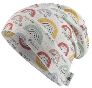 Sterntaler Beanie Regenbogen - Babymütze bedruckt mit Regenbogen - Mädchen Beanie Mütze aus weichem Jersey - Baby und Kinder Übergangsmütze