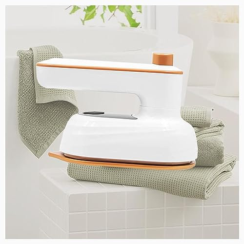 Plancha Ropa Viaje, Plancha De Vapor Portatil con Asa Plegable Giratoria,38W y 50ml, Plancha Vapor Portatil Doble Uso Para Seco Y Húmedo,White