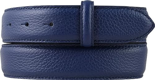 BELTINGER Gürtel mit Pigmentprägung und Steppnaht ohne Schnalle 3,5cm | Modischer Ledergürtel für H-Schnalle 35mm Damen Herren | Jeans-Gürtel 3.5cm