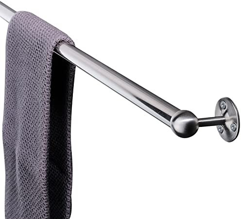 Superlanger Handtuchhalter, Handtuchhalter aus Edelstahl mit polierter Oberfläche, 30–140 cm Einzelstange, Schraubenmontage für Küche und Bad (Größe: 120 cm) Geschenk
