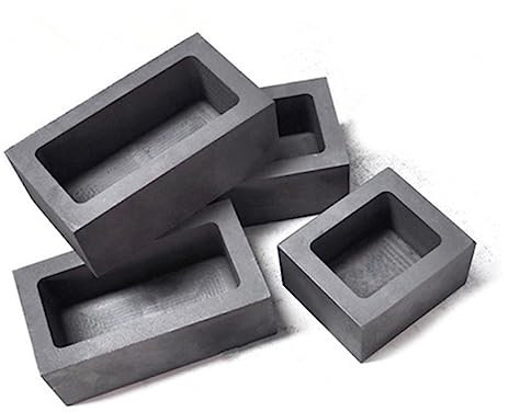 Hohopeti Labor Graphit Barren Form Schmelzen Casting Mould Nichteisen Metall Raffination Schrott Schwarz 55x37x20mm E 45x24x10mm Ich