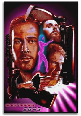 VBYTAXTWJ Filmposter Blade Runner, dekoratives Gemälde, Leinwand, Wandposter und Kunstdruck, moderne Familienschlafzimmer-Dekoration, Poster, 60 x 90 cm
