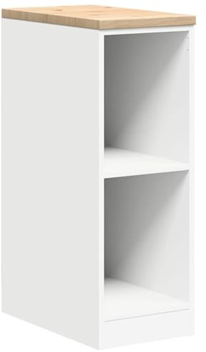 vidaXL Garagen-Aufbewahrungsschrank Weiß 30x51x85 cm Massivholz Kiefer, Schrank, Werkzeugschrank, Lagerschrank, Garagenschrank, Aufbewahrungsschrank