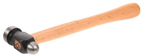 SHINEOFI Martillo de Cabeza Redonda Mango de Madera, Hierro Resistente, Impacto Preciso y Tamaño Compacto para Instalación Hogar y Carpintería