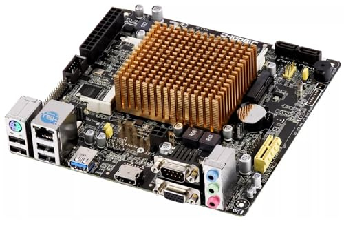 SIMPLETEK - J1800I-C Motherboard mit integriertem Mini ITX 2,41 GHz RS232 5x USB 2x RAM Slot DDR3L 2x SATA VGA HDMI Audio PS2 PCIe TPM LPT | I/O Shield enthalten (überholt)