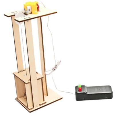 Jiuvaso Kit Modello di Ascensore Fai da Te, migliora Le capacità manuali e visive, Kit di Costruzione, esperimenti scientifici, Giocattolo educativo per