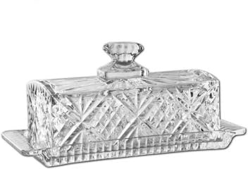 ZZlei2yu-12 Beurrier Beurrier Couvert en Verre avec Couvercle et Plateau à Fromage en Relief for la Cuisine Récipient à Beurre